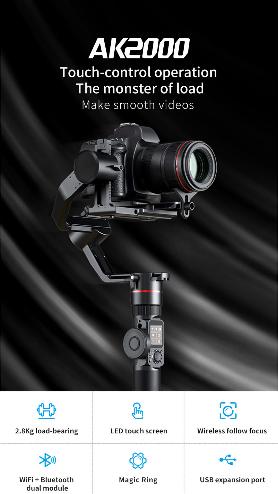 Feiyu-Tech-AK2000-3-Axis-Handheld-Camera-Stabilizer-Wireless-Connection-Gimbal-1411937