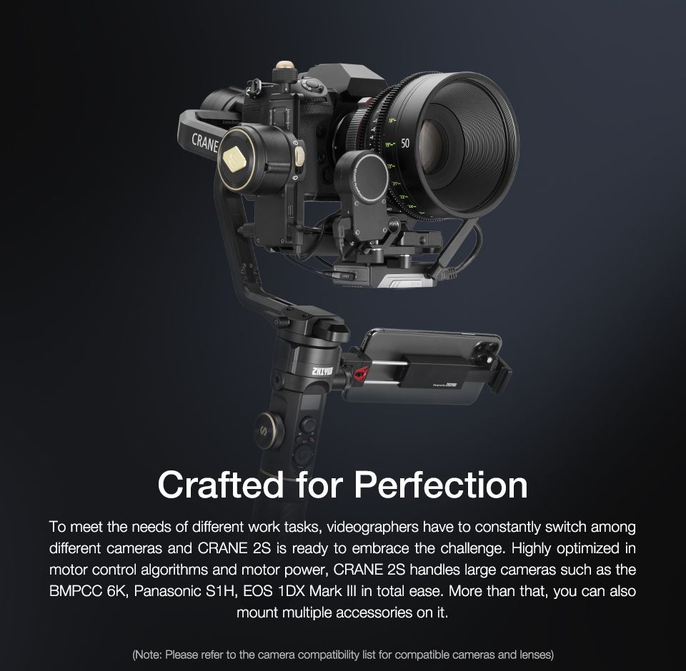 Zhiyun-Tech-CRANE-2S-3-Axis-Bluetooth-50-Handheld-Gimbal-Stabilizer-Standard-Kit-with-Tripod-for-DSL-1739827