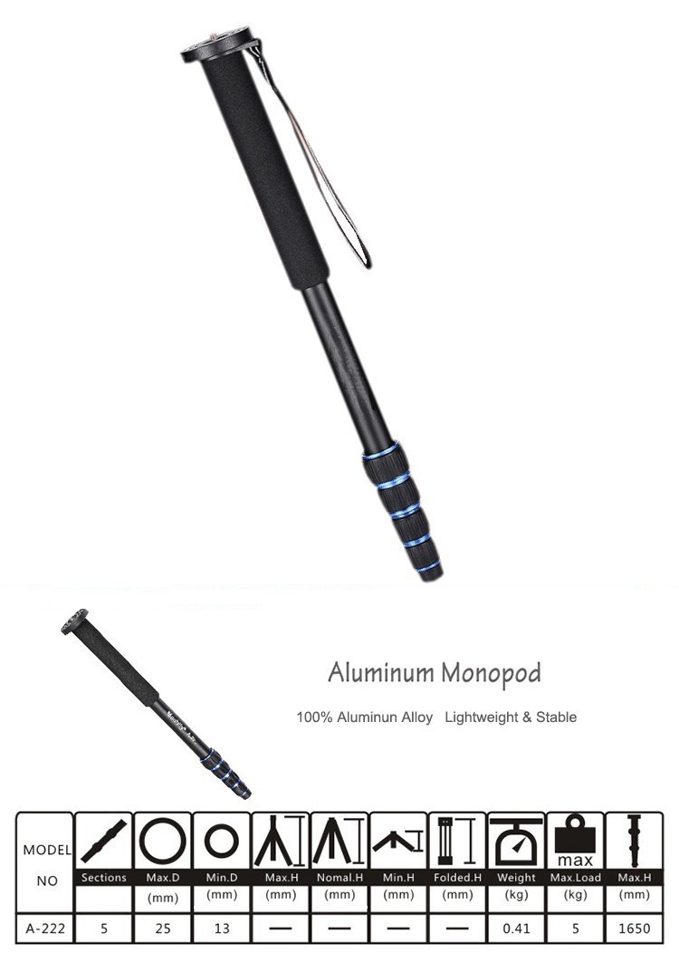 Manbily-A-222-1650mm-Alumninum-Camera-Monopod-Tripod-for-Canon-Nikon-DSLR-Smartphone-1103633