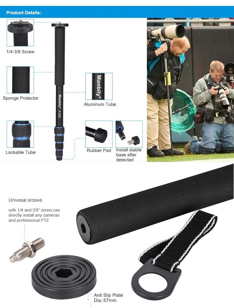 Manbily-A-222-1650mm-Alumninum-Camera-Monopod-Tripod-for-Canon-Nikon-DSLR-Smartphone-1103633