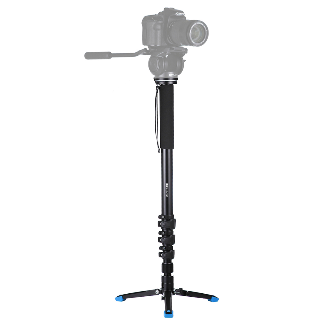 PULUZ-PU3015-Four-Section-Aluminum-magnesium-Alloy-Self-Standing-Monopod-with-Support-Base-Bracket-1240272