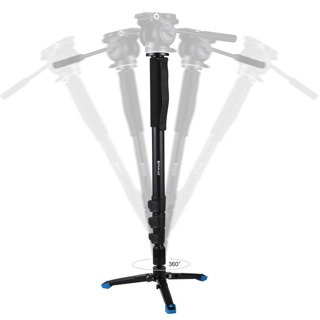 PULUZ-PU3015-Four-Section-Aluminum-magnesium-Alloy-Self-Standing-Monopod-with-Support-Base-Bracket-1240272