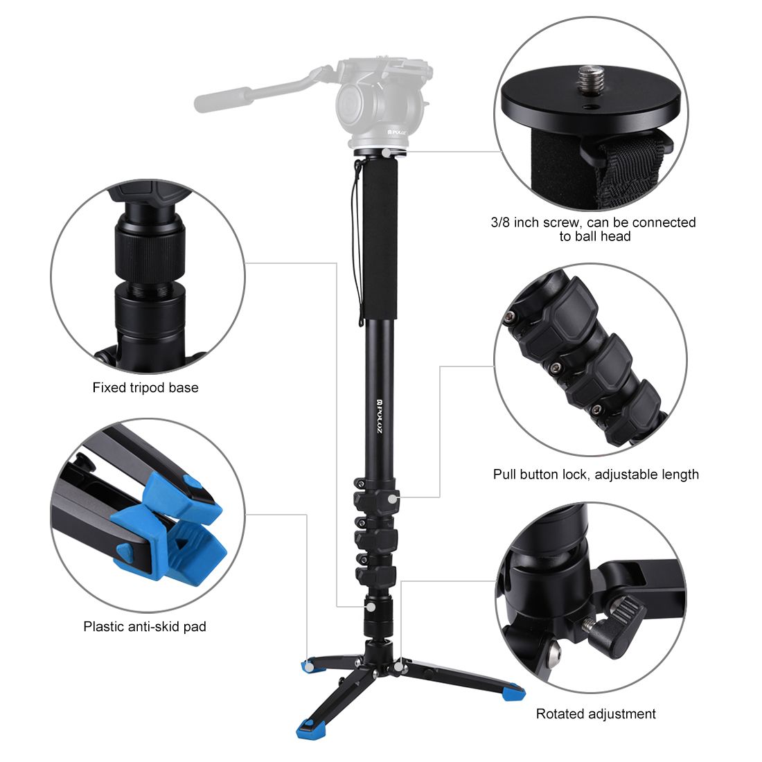 PULUZ-PU3015-Four-Section-Aluminum-magnesium-Alloy-Self-Standing-Monopod-with-Support-Base-Bracket-1240272