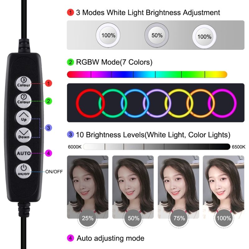 4-in-1-Vlogging-Live-Broadcast-Smartphone-Video-Rig-47-inch-RGBW-Selfie-Ring-Light--Microphone-Tripo-1749812