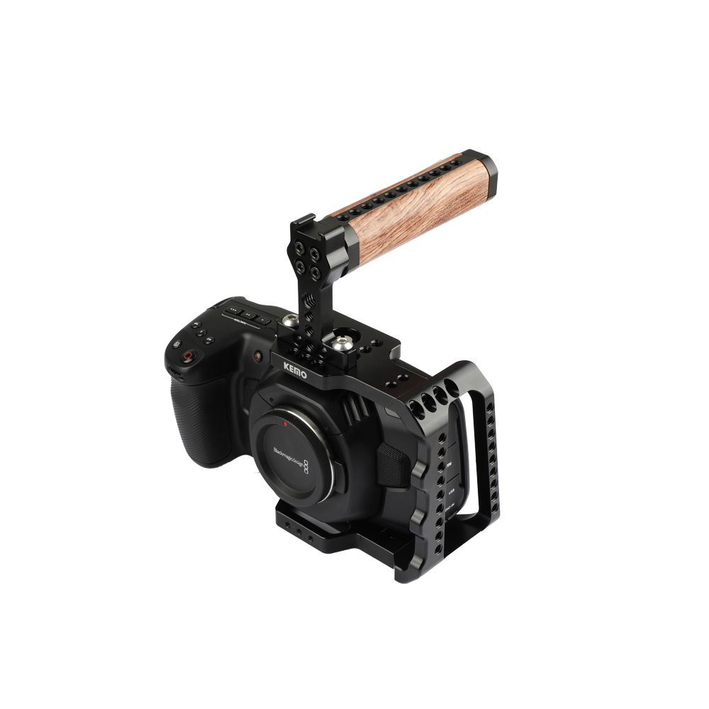 KEMO-BMPCC-Half-Frame-Cage-Stabilizer-with-Wood-Handle-for-Blackmagic-Pocket-Cinema-Camera-4K-1433490