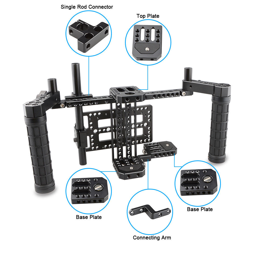 KEMO-C1757-Aluminum-Alloy-Adjustable-Cage-Stabilizer-Cheese-Plate-for-Camera-MonitorBattery-1433949