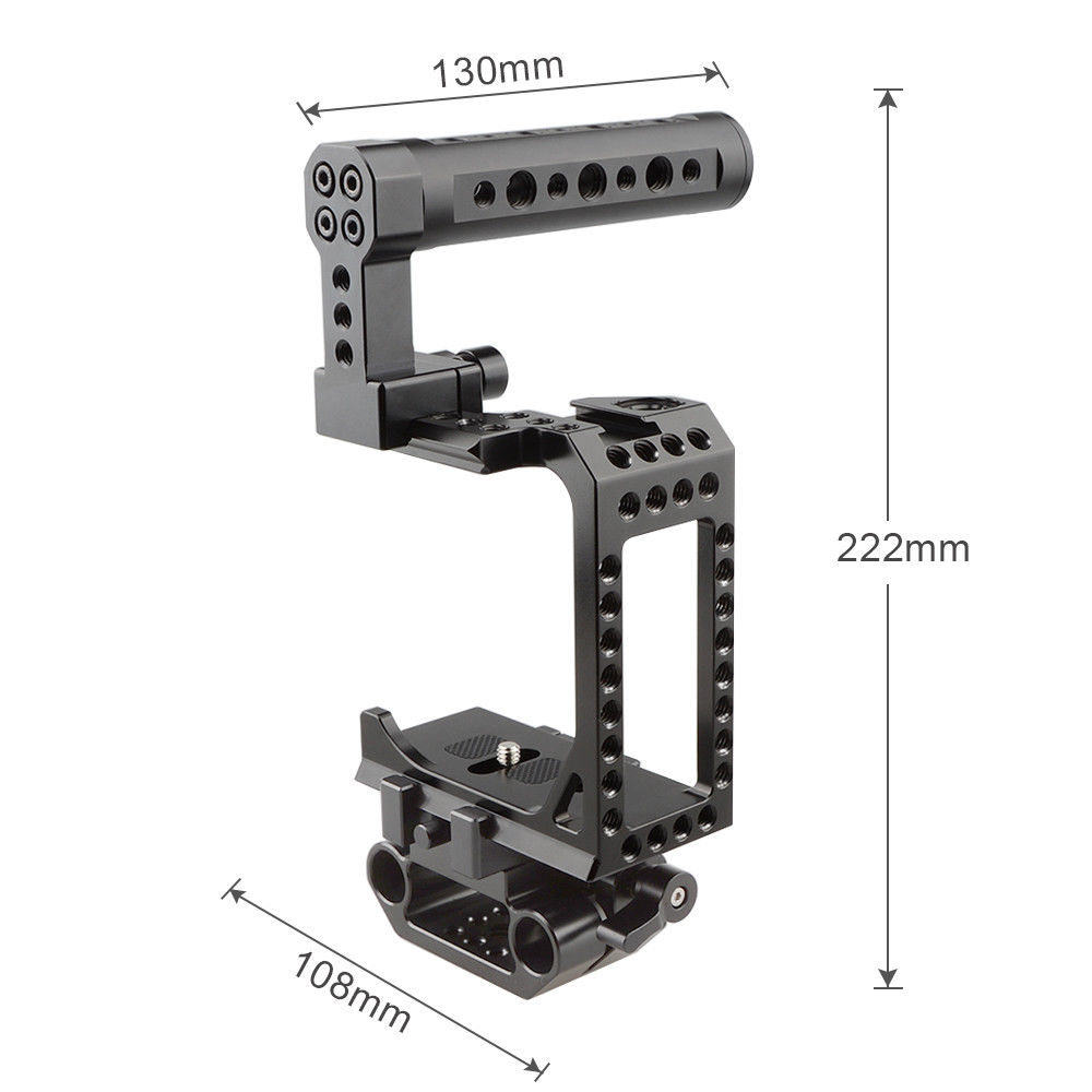 KEMO-C1861-C-Frame-Cage-Stabilizer-with-Cheese-Plate-Handle-for-Sony-A7-Series-A9-DSLR-Camera-1433921