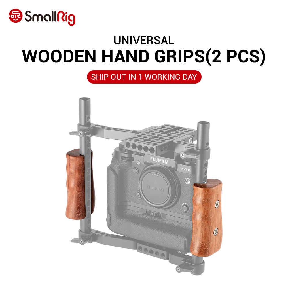 SmallRig-1751-2Pcs-DSLR-Wooden-Handle-Pack-Left-Right-Camera-Stabilizer-Handle-for-DSLR-Cage-Smallri-1733515