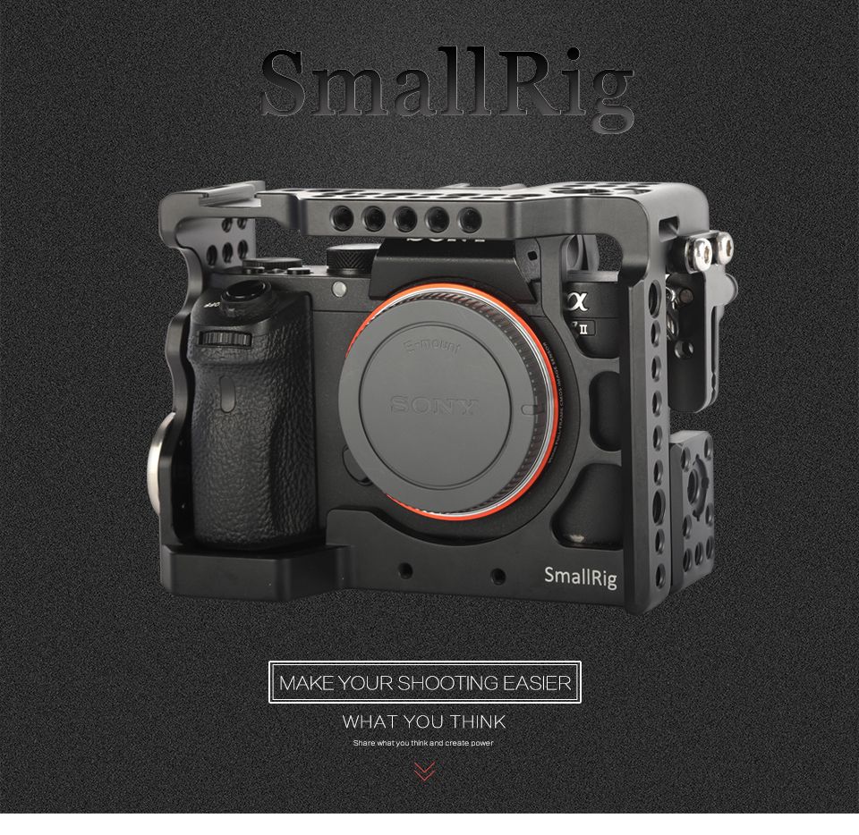 SmallRig-1982-Camera-Cage-Rig-for-Sony-A7II-A7RII-A7SII-with-ARRI-Rosette-Mount-HDMI-Cable-Clamp-for-1726209
