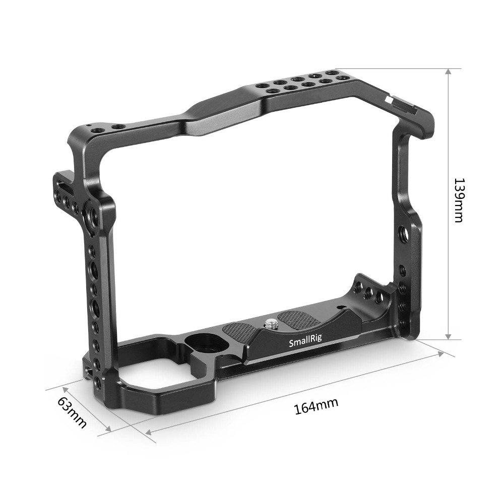 SmallRig-2129-D850-DSLR-Camera-Cage-for-Nikon-D850-With-Cold-Shoe-Mount-Arri-Locating-Holes-for-Diy--1728427