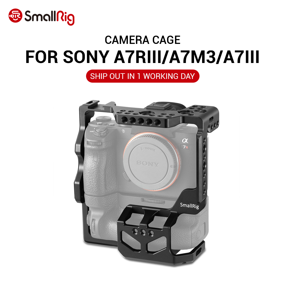 SmallRig-2176-A73-Camera-Cage-for-Sony-A7R-III-A7M-III-A7-III-with-VG-C3EM-Vertical-Grip-for-A7R3-A7-1728653