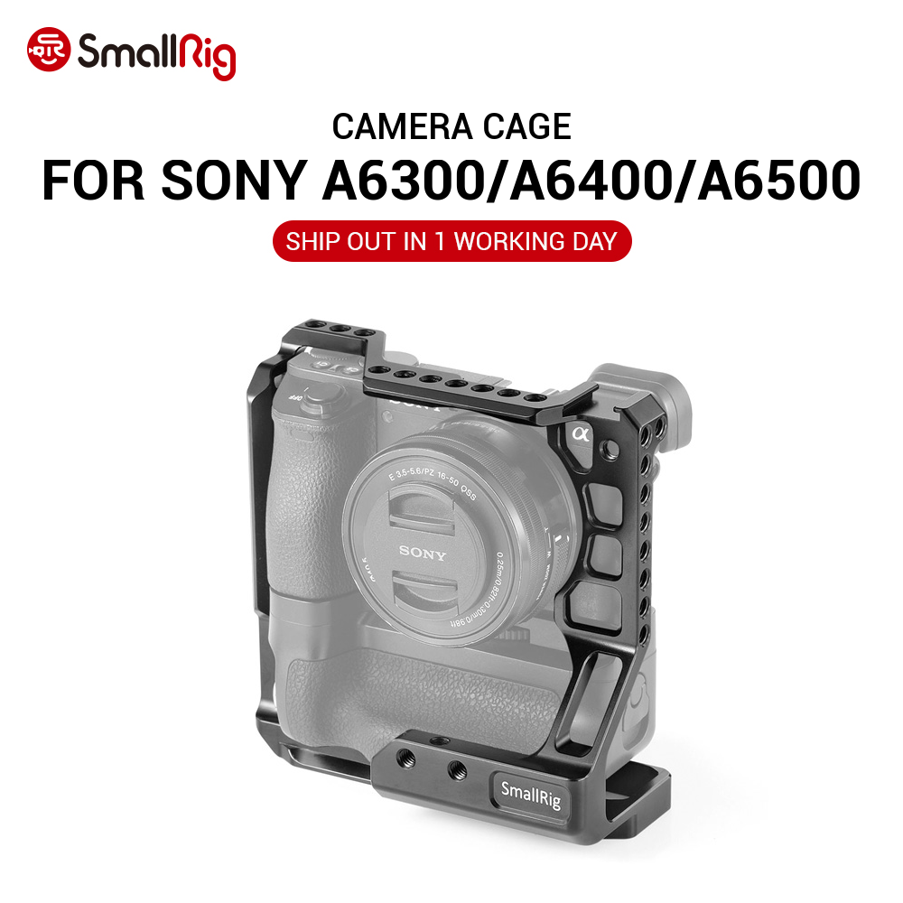 SmallRig-2268-Camera-Cage-DSLR-Camera-Stabilizer-for-Sony-A6000-A6300-A6400-A6500-for-Meike-MK-A6300-1726804