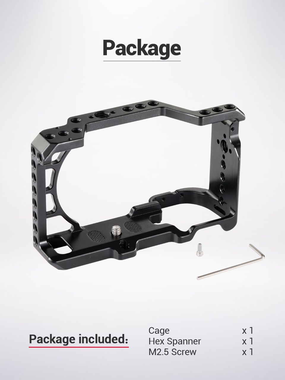 SmallRig-2310-Camera-Cage-Stabilizer-for-Sony-A6300-A6400-A6500-Form-Fitted-DSLR-Camera-Cage-With-14-1763930