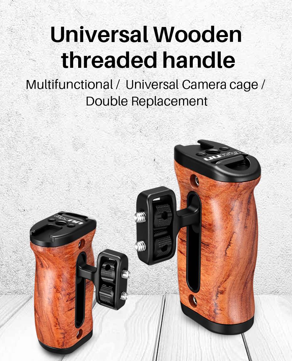 ULANZI-R027-Handheld-Grimbal-Universal-Brazilian-Rosewood-Camera-Cage-Handle-Triple-Slide-Screw-Hand-1764670
