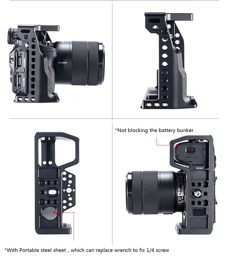 UURig-C-A7III-Stabilizer-Rig-Cage-Case-with-Cold-Shoe-Mount-14-Standard-Thread-for-SONY-A7M3-A7R3-A7-1534594