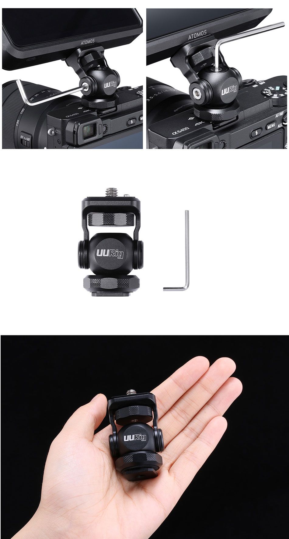 UURig-R015-Bracket-Mini-Ballhead-Holder-Cold-Shoe-Mount-for-DSLR-Camera-Monitor-1577014