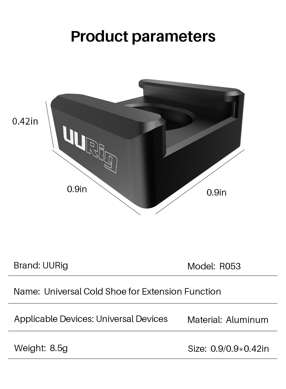 UURig-R053-Universal-Cold-Shoe-Mount-Adapter-with-14-Thread-Hole-Base-for-Camera-Cage-Monitor-LED-Li-1749767