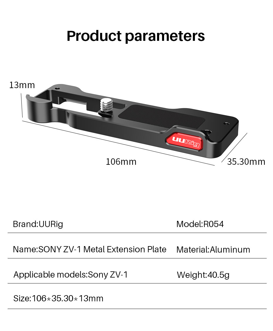 UURig-R054-Metal-Cold-Shoe-Extension-Base-Plate-Vlog-Mount-Bracket-with-Extend-14-Screw-Support-LED--1731201