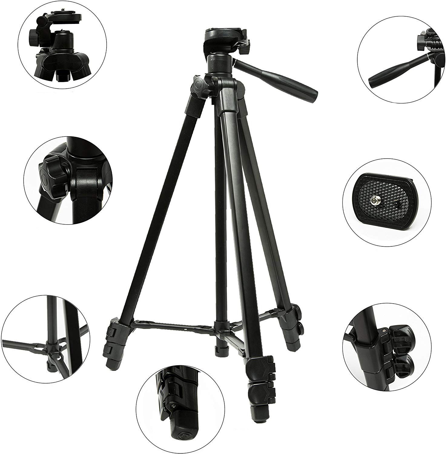 100BTF-BY268-Aluminum-Alloy-Foldable-41CM-130CM-Tripod-with-Ball-Head-for-DSLR-Sport-Camera-Smarphon-1576402