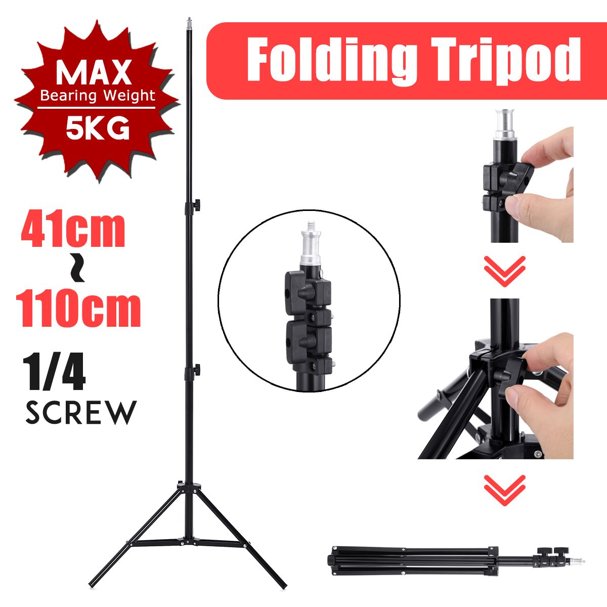 110cm-Retractable-Aluminum-Alloy-Mobile-Phone-Live-Bracket-Camera-Tripod-Photography-Light-Stand-Fla-1657118