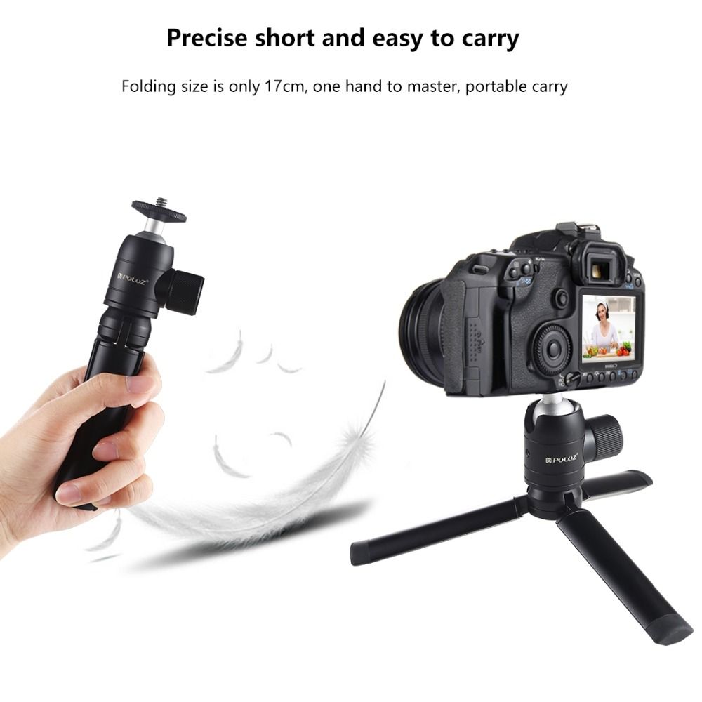 PULUZ-PKT44-Mini-Desktop-Portable-Tripod-with-360-Degree-Rotation-Tripod-Ball-Head-1522185