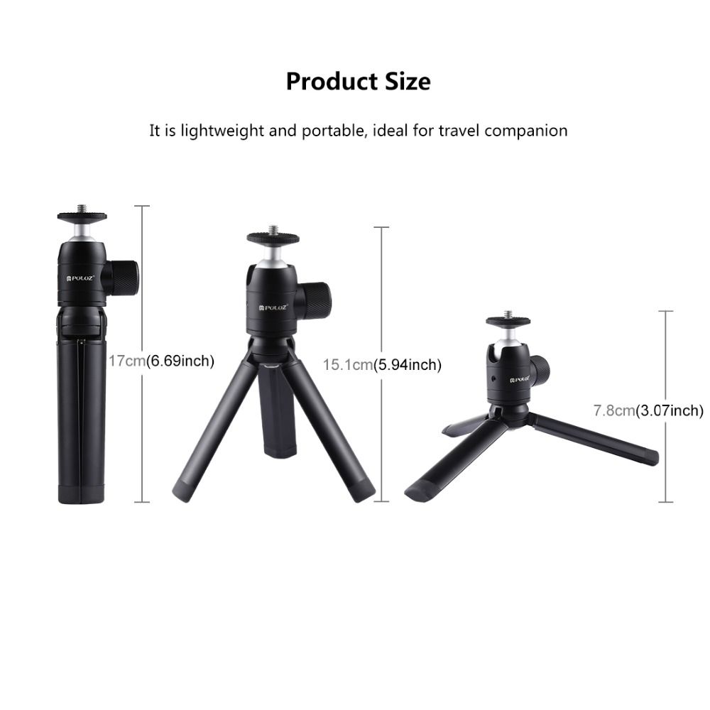 PULUZ-PKT44-Mini-Desktop-Portable-Tripod-with-360-Degree-Rotation-Tripod-Ball-Head-1522185