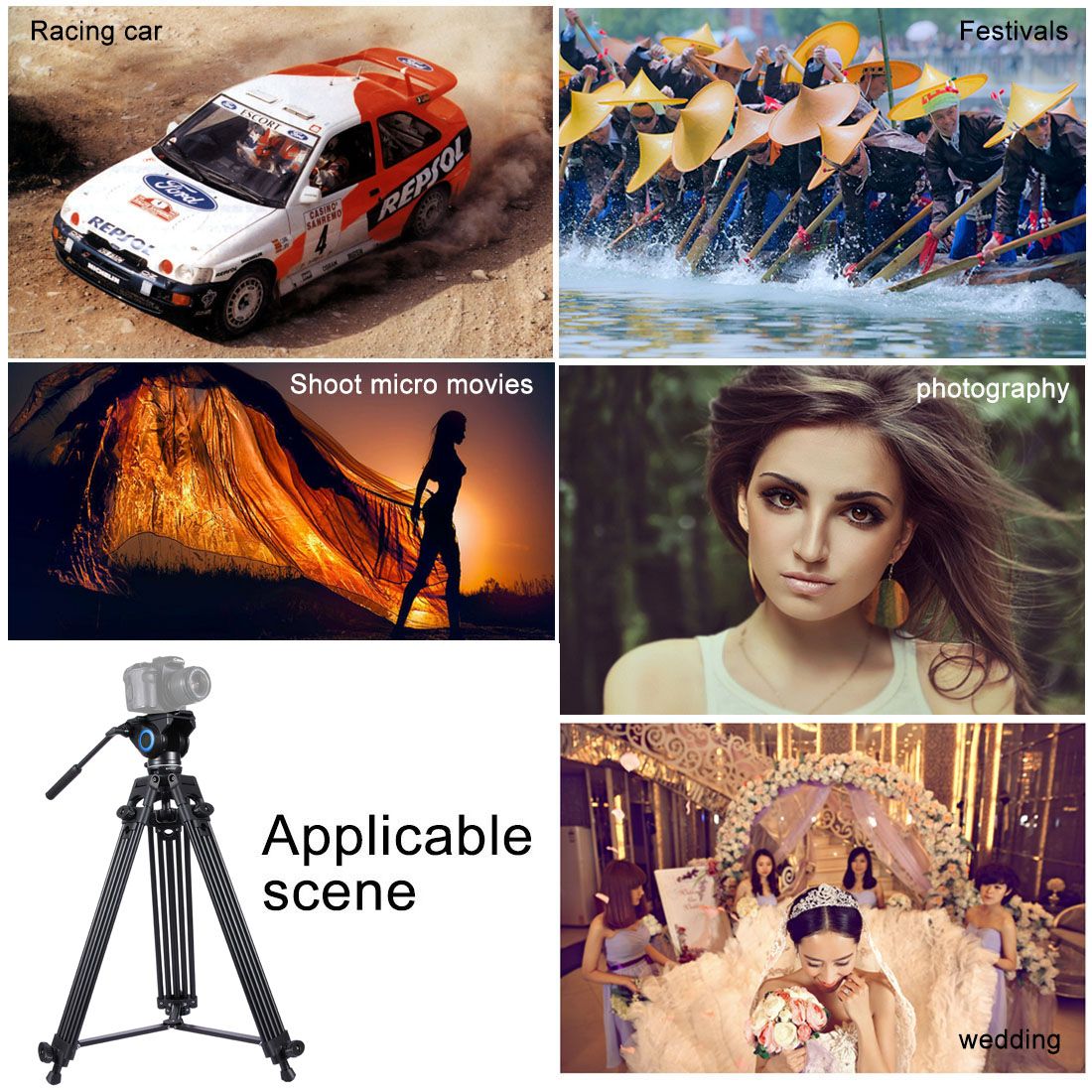 PULUZ-PU3003-Adjustable-Aluminum-Alloy-Tripod-62-160CM-with-Fluid-Drag-Tripod-Head-1198841