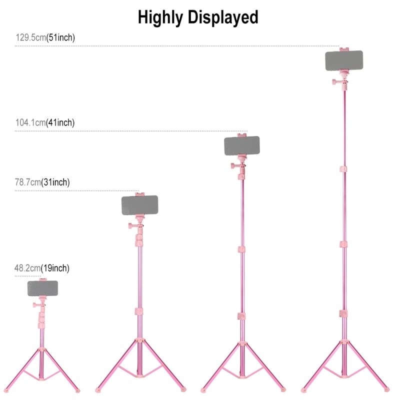 Puluz-PU420-Extendable-180-Degree-Rotation-Tripod-Selfie-Stick-with-Cold-Shoe-Mount-for-Youtube-Tik--1602575