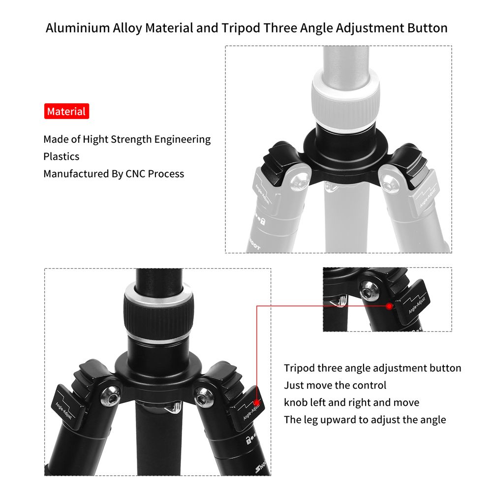 SHOOT-XTGP439-Aluminum-Alloy-4-Sections-Camera-Tripod-for-DSLR-Stand-With-Ball-Head-8kg-Max-Load-1280847