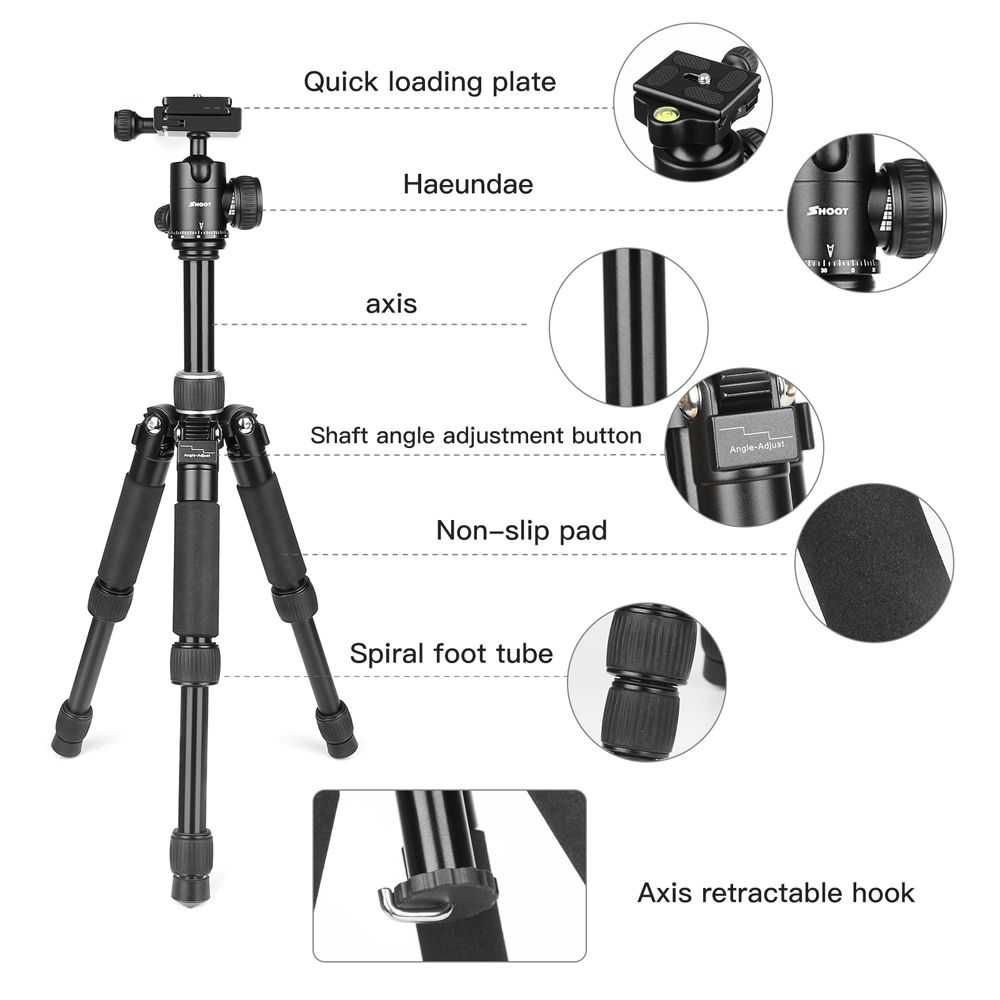 SHOOT-XTGP441-Portable-Tripod-3-Sections-Foldable-Telescopic-Tripod-with-Ball-Head-for-DSLR-Cameras-1278818