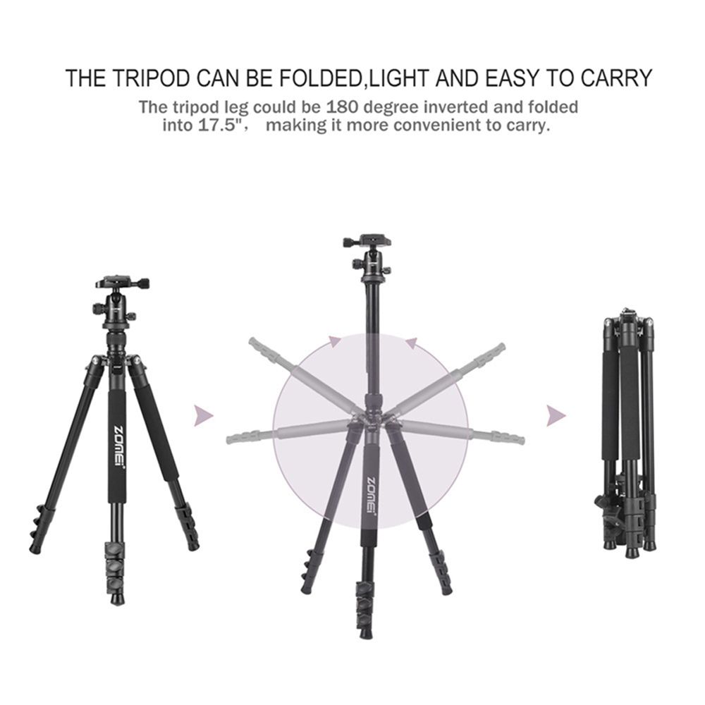Zomei-Q555-Professional-Tripod-Aluminum-Flexible-Portable-Camera-Tripod-Stand-Tripe-with-Ball-Head-f-1410262