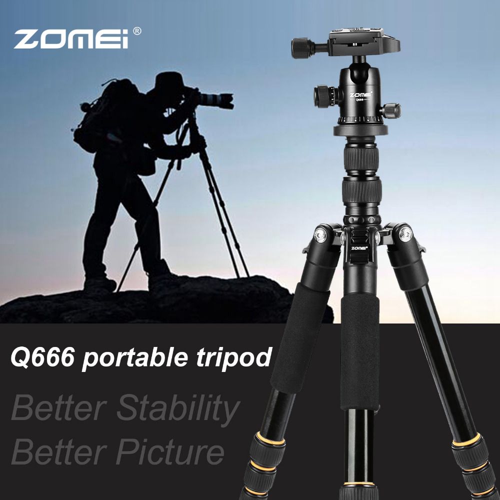 ZOMEI-Q666-Lightweight-Portable-Professional-Travel-Camera-Tripod-Monopod-Aluminum-Ball-Head-Compact-1764619