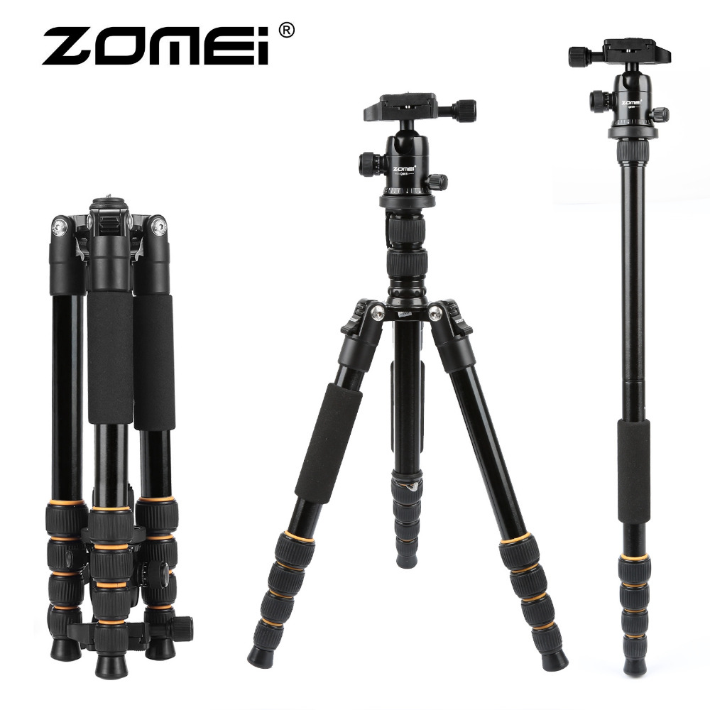 ZOMEI-Q666-Lightweight-Portable-Professional-Travel-Camera-Tripod-Monopod-Aluminum-Ball-Head-Compact-1764619