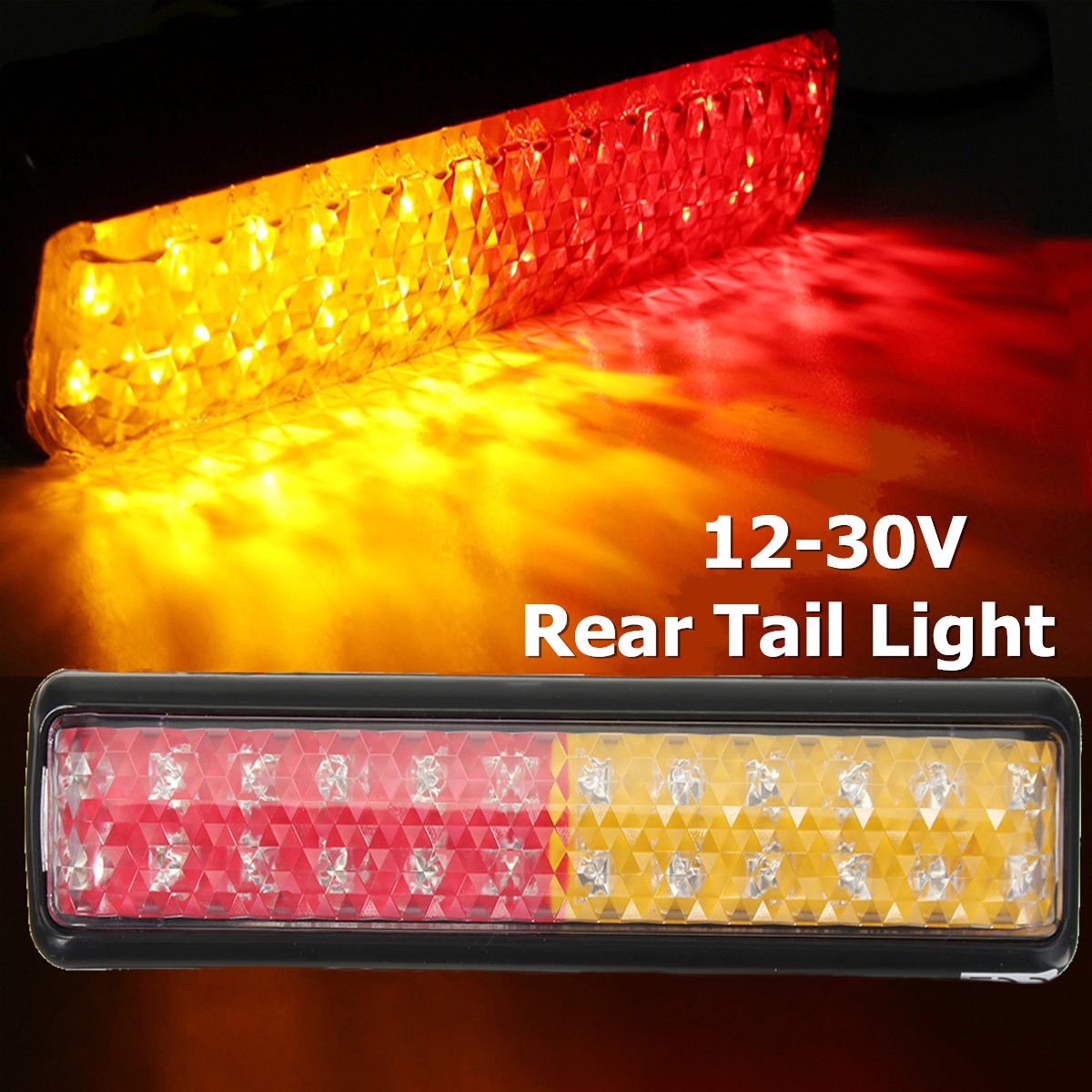 10-30V-24LED-Rear-Tail-Lights-Clear-Slimline-Lamp-Waterproof-RedYellow-For-Truck-Trailer-Lorry-1616972