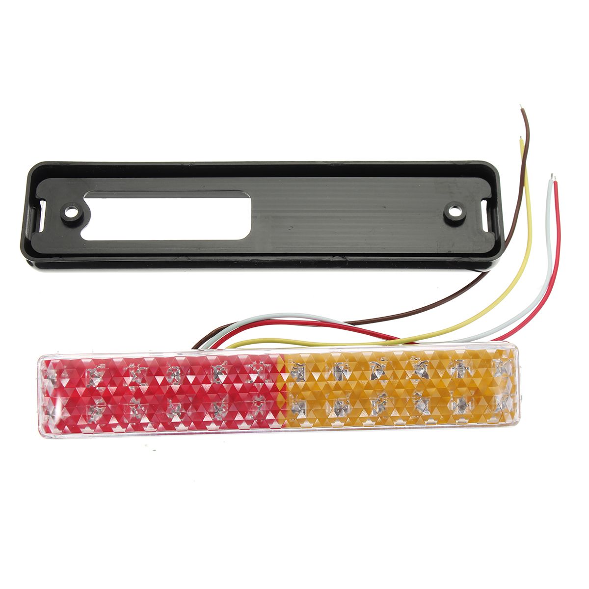 10-30V-24LED-Rear-Tail-Lights-Clear-Slimline-Lamp-Waterproof-RedYellow-For-Truck-Trailer-Lorry-1616972