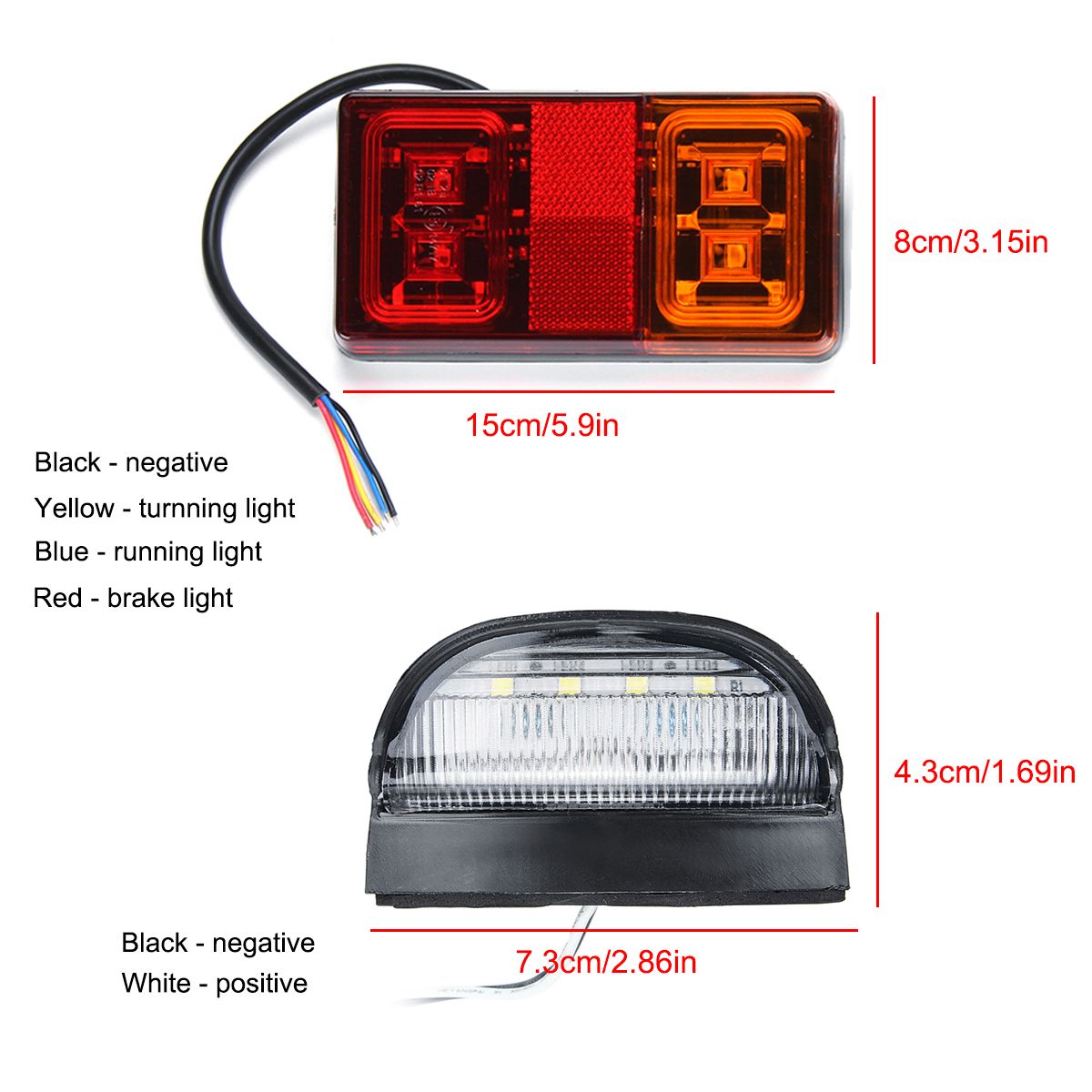 12V-16-LED-Car-Tail-Light-4-LED-License-Plate-Lamp-for-Truck-Trailer-Boat-1389529