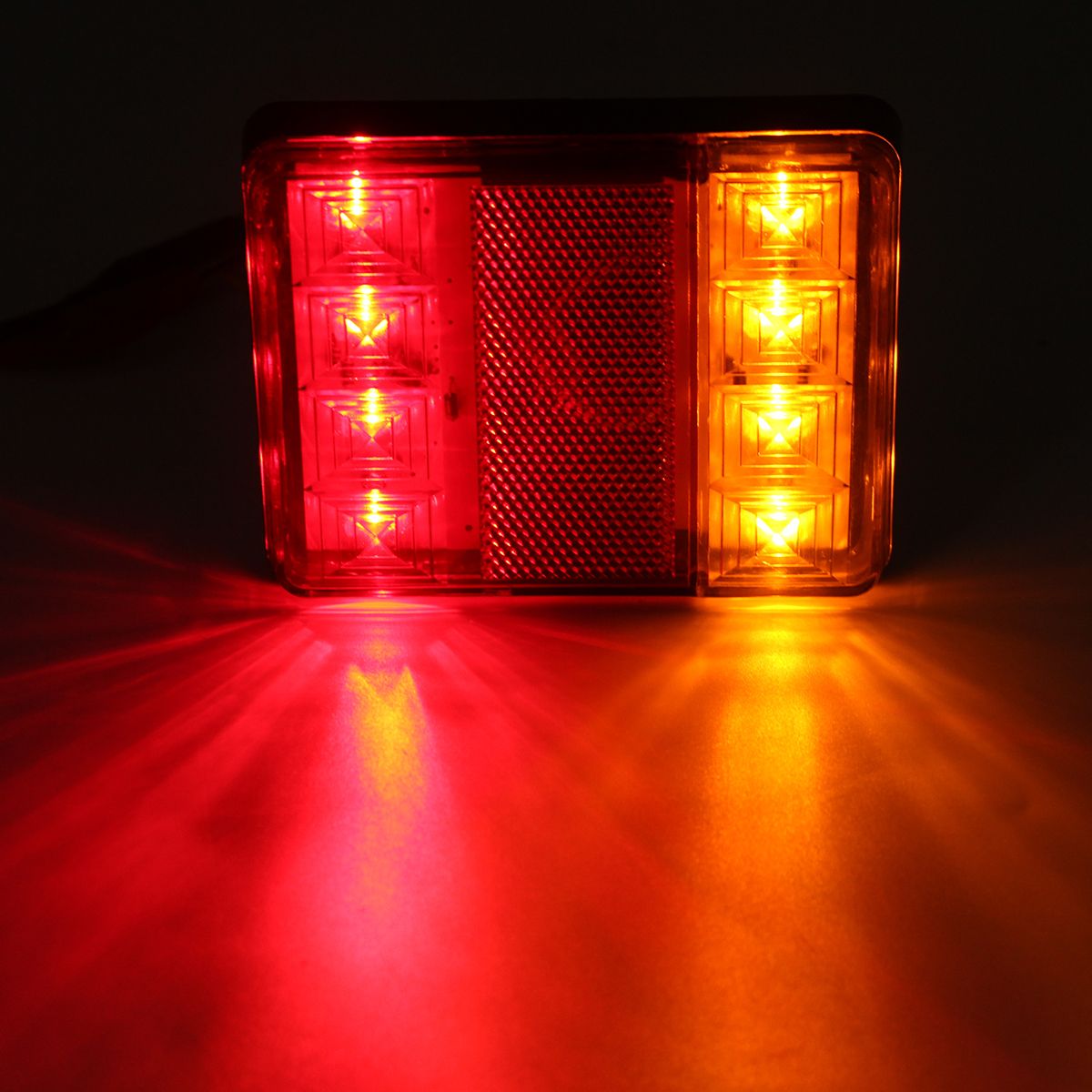 12V-8-LED-Car-Truck-LED-Rear-Tail-Brake-Lights-Warning-Turn-Signal-Lamp-RedYellow-2PCS-for-Lorry-Tra-956751