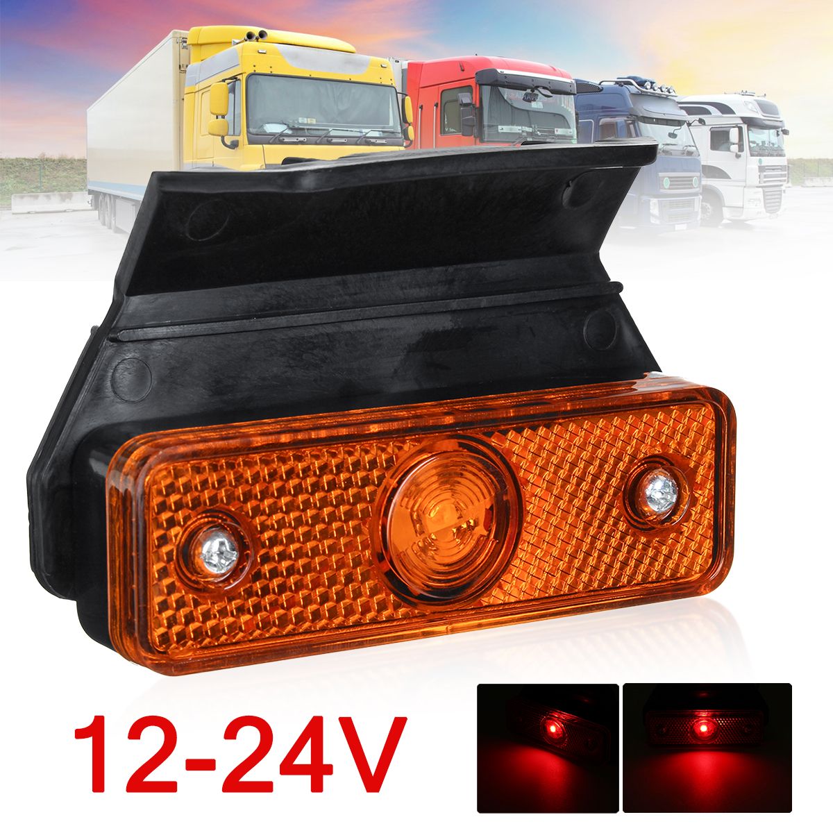 12V24V-LED-Side-Marker-Lights-Reflector-With-Bracket-Amber-For-Trailer-Truck-1659906