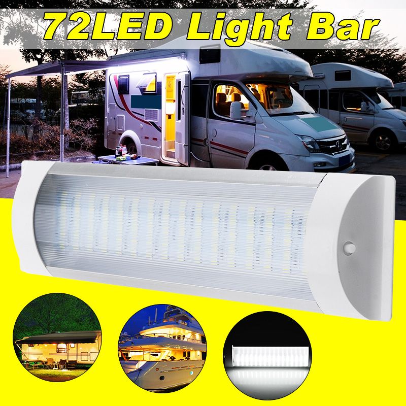 23CM-5W-72-LED-White-Interior-Dome-Lights-Bar-DC-24V-6000K-White-with-Switch-for-Car-Van-RV-Truck-Tr-1544735