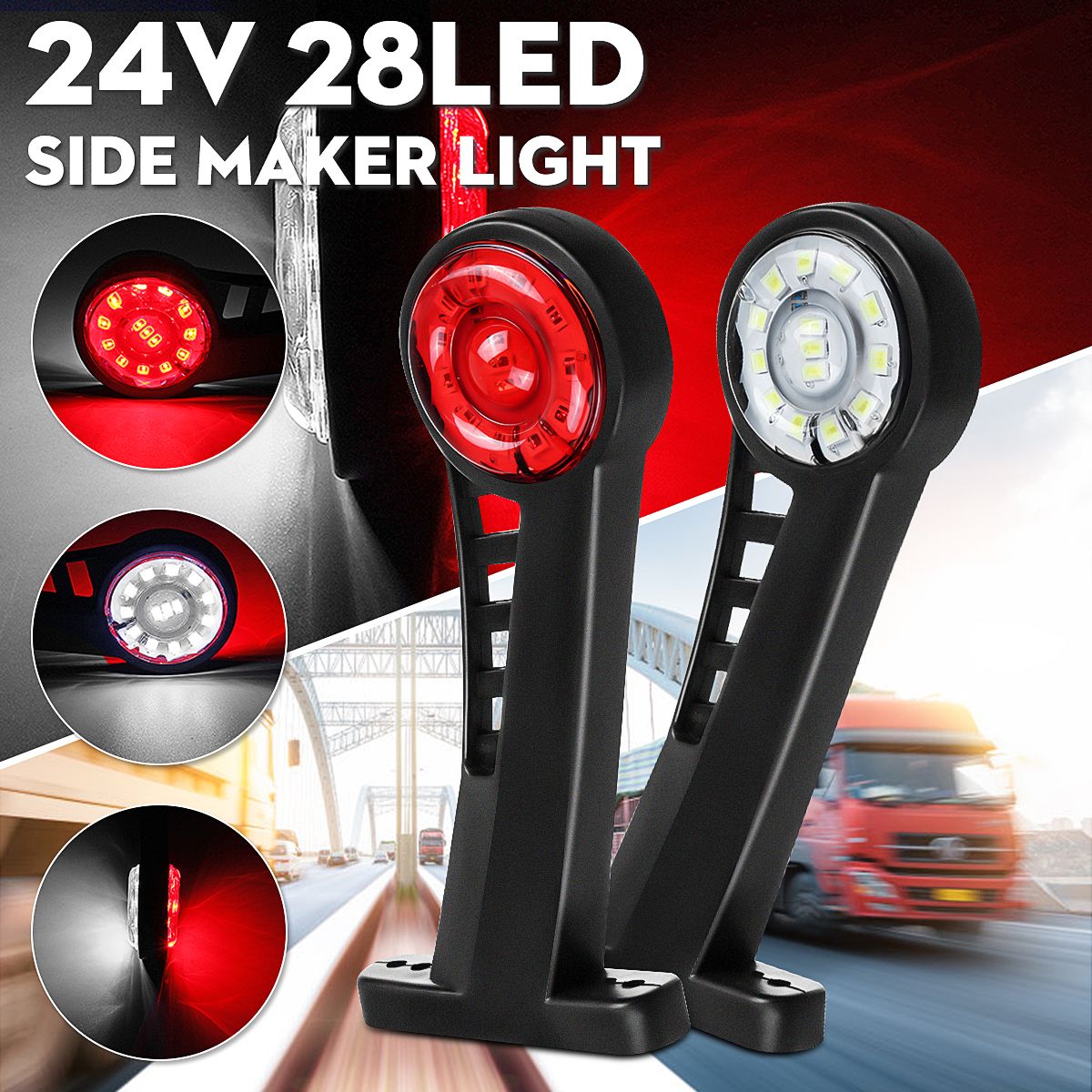 2PCS-LED-Recovery-Side-Marker-Light-Outline-Lamp-Stalk-Trailer-Truck-Lorry-Van-1703065