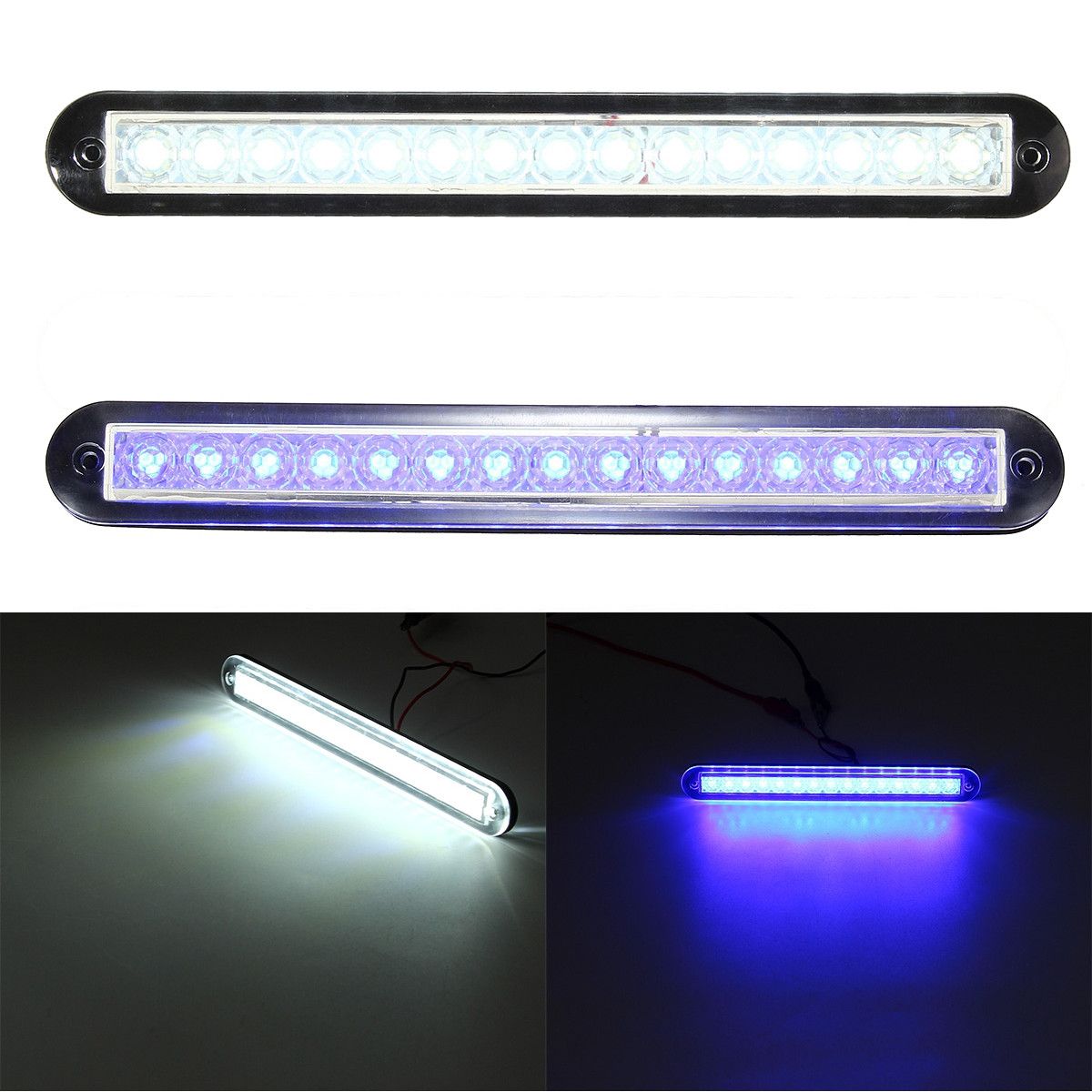 3W-12V-55LM-3200K-WhiteBlue-LED-Corridor-Light-Aisle-Lamp-Waterproof-for-Yacht-Boat-1107329