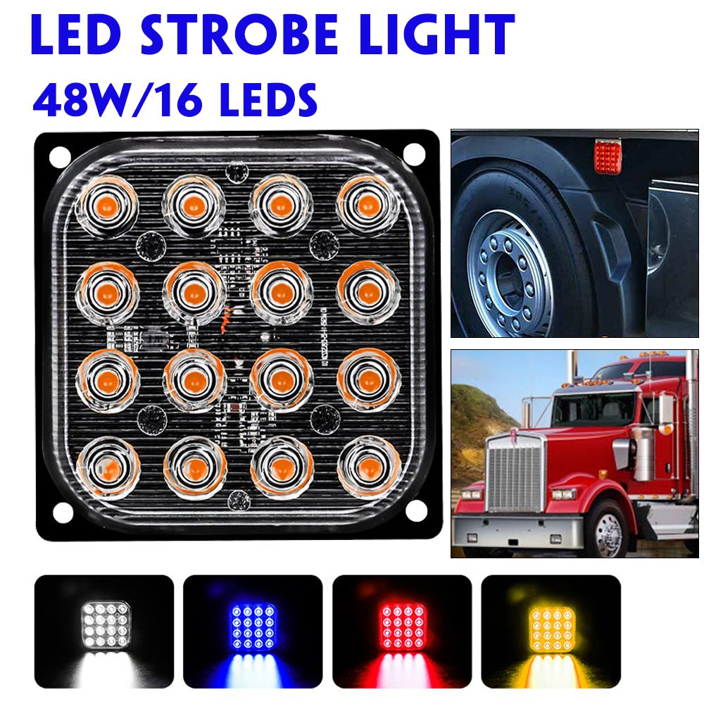 48W-16-LED-Side-Strobe-Light-Flash-Light-Aluminum-WhiteYellowRedBlue-DC-12V-24V-For-Car-SUV-Vans-Tru-1685726