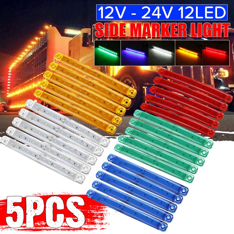 5pcs-172mm-12-LED-Side-Maker-Light-Bar-Strip-Lamp-12-24V-for-Truck-Trailer-Lorry-1687511