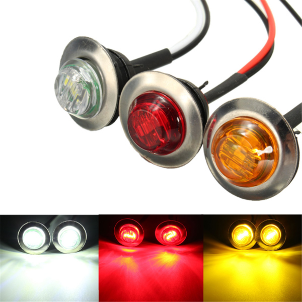 LED-Side-Marker-Light-Bulb-Lamp-Turn-Signal-Indicator-Light-Truck-Trailer-Amber-Red-White-1013665