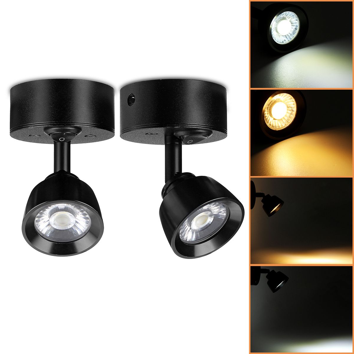 LED-Spot-Beam-Lights-Reading-Lamp-3000K-6000K-12-24V-1W-for-Bedside-Caravan-Boat-RV-Truck-1421399