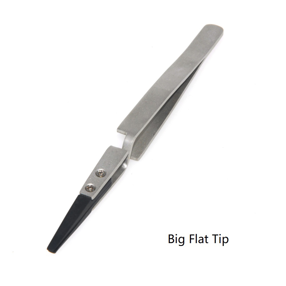 5PCS-ESPLB-Silver-Black-Reverse-Tweezers-Stainless-Steel-Handle-Plastic-Tip-Newest-FlatStraightCurve-1685195