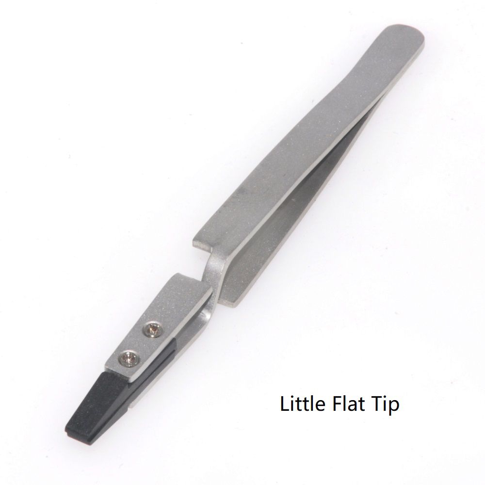 5PCS-ESPLB-Silver-Black-Reverse-Tweezers-Stainless-Steel-Handle-Plastic-Tip-Newest-FlatStraightCurve-1685195