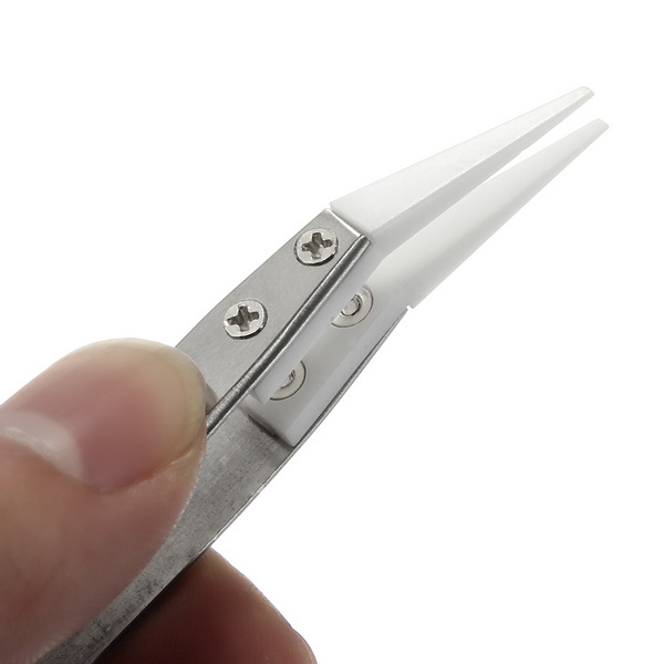 6Pcs-Ceramic-Tweezers-Heat-Resistant-Non-Conductive-Stainless-Steel-Body-Silve-1135261