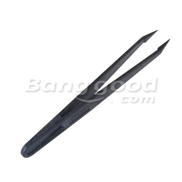 6pcs-Black-Anti-static-Plastic-Tweezers-Heat-Resistant-Repair-Tool-930332