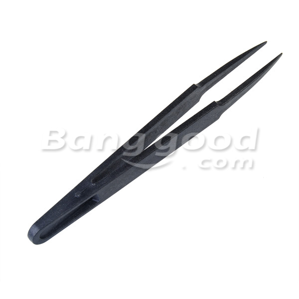 6pcs-Black-Anti-static-Plastic-Tweezers-Heat-Resistant-Repair-Tool-930332